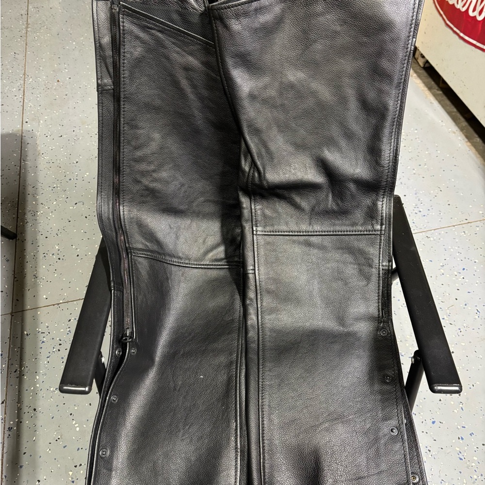 Wilsons Leather Black Motorcycle Chaps